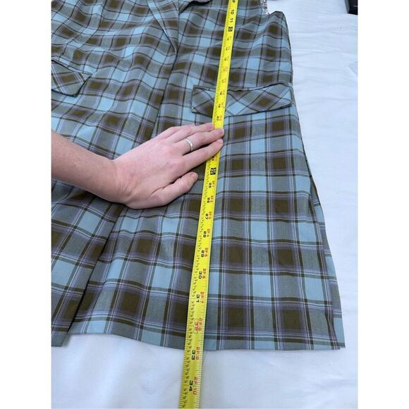 NWT  Buru Womens Sage Plaid Open Front Vest Size XS - Picture 6 of 10